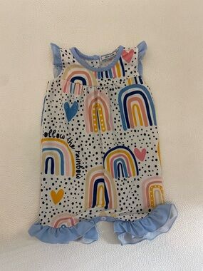 Little Millie 6 month rainbow onesie